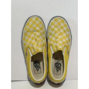 Vans Checker Board Slip On Yellow Women’s Size 7 Pre-owned